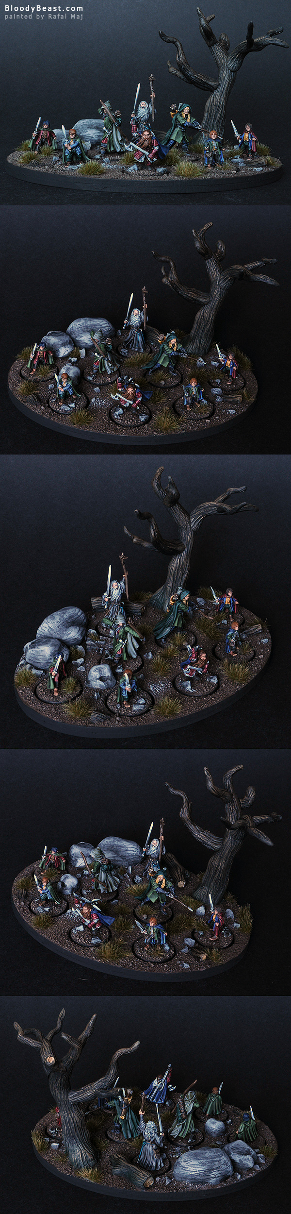 The Fellowship of the Ring painted by Rafal Maj (BloodyBeast.com)