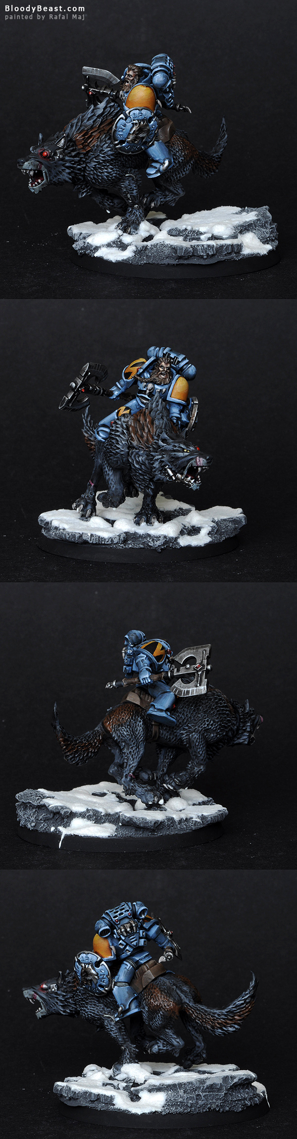 Space Wolves Thunderwolf painted by Rafal Maj (BloodyBeast.com)