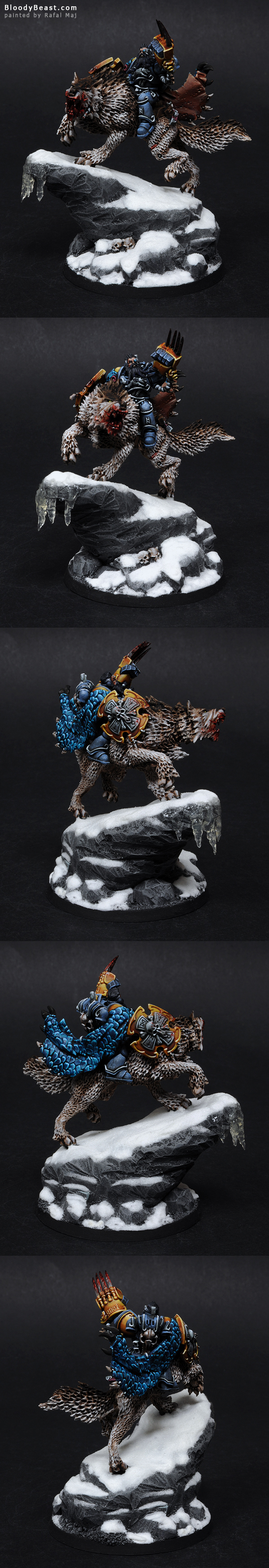 Space Wolves Thunderwolf Lord painted by Rafal Maj (BloodyBeast.com)