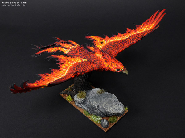 Flamespyre Phoenix painted by Rafal Maj (BloodyBeast.com)