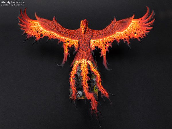 Flamespyre Phoenix painted by Rafal Maj (BloodyBeast.com)